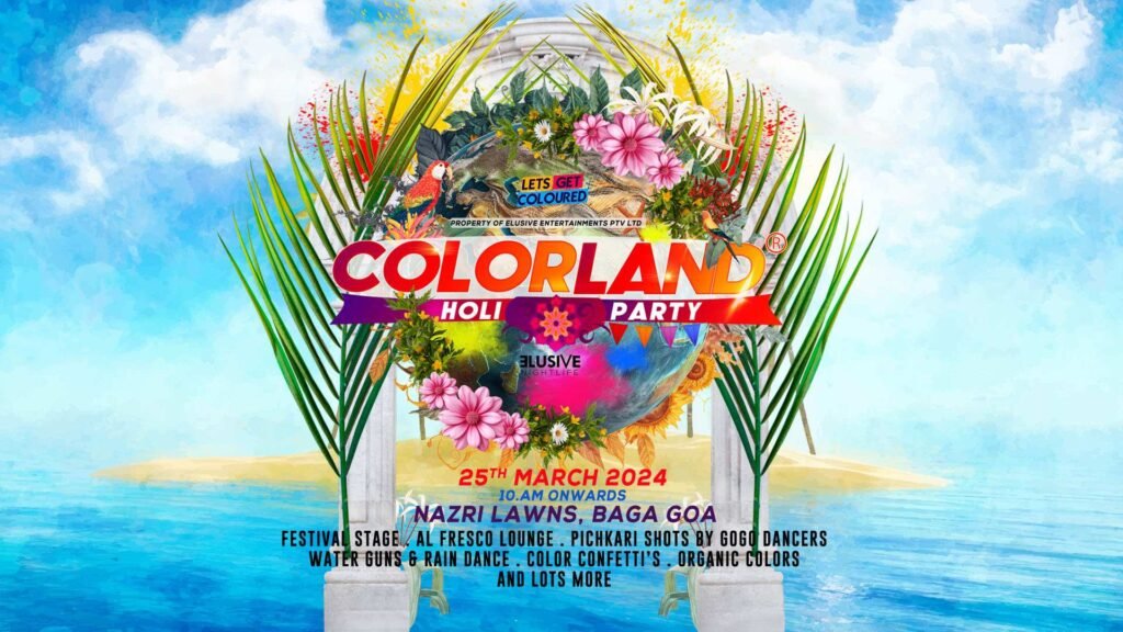 colorland goa holi party 2024 Goa Party Lovers